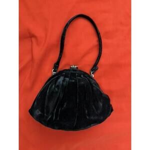Vintage Velvet Clutch Purse in Black
